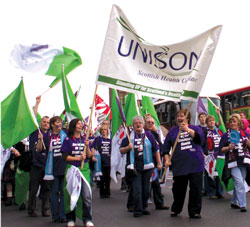 Scottish Health Committee Demonstration in London