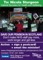 Save our NHS pensions in Scotland 