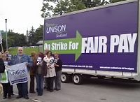 UNISON ad trailer in Aberdeen