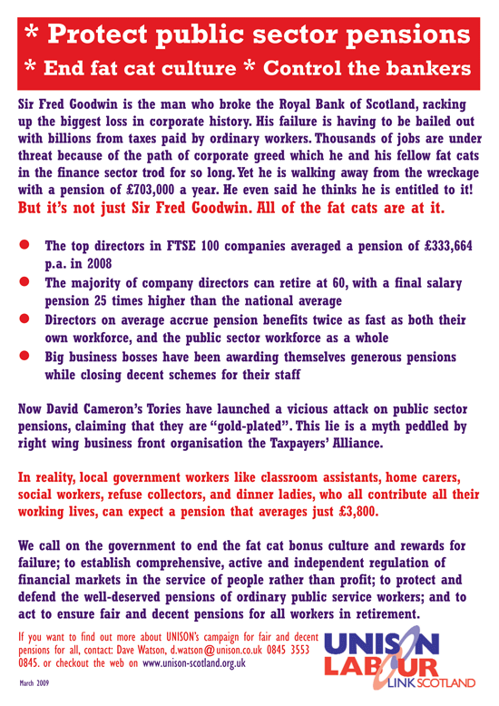 Local government cuts leaflet