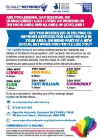 Equality Network meetings