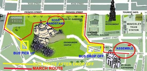 Map of March and Rally
