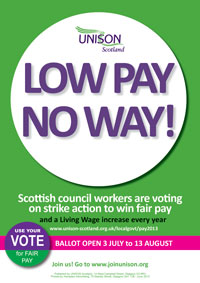 Strike ballot: Low Pay No Way! leaflet June 2013