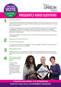 Strike ballot 2014: Yes to Fair Pay FAQs