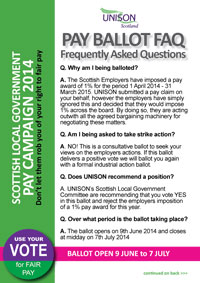 Strike ballot: Yes to Fair Pay leaflet June 2013